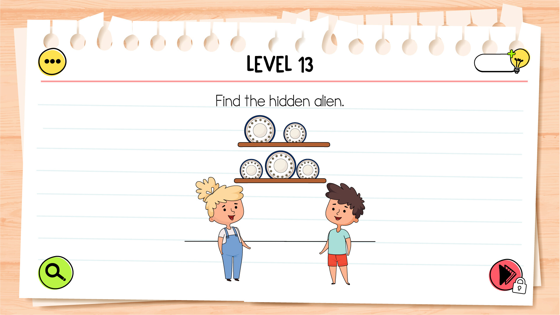 Brain Test puzzle interface showing tricky brainteasers